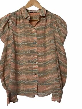 Ulla Johnson Multi Dari Silk Blouse – Size 2 NWOT